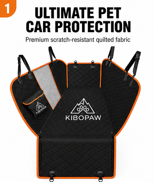 Premium Pet Car Seat Cover - Hammock Style