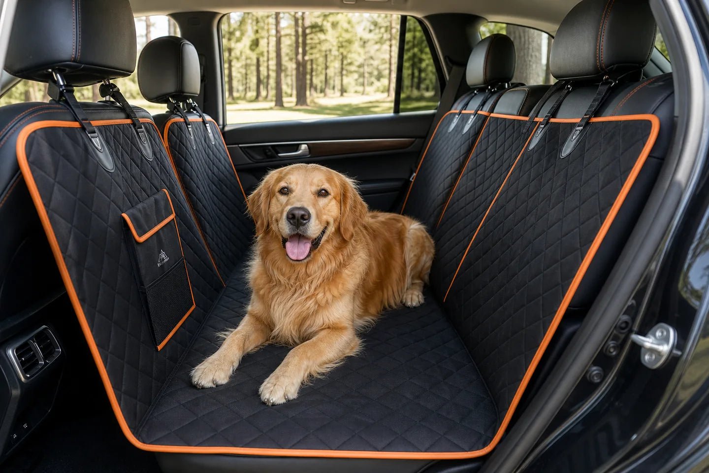KIBOPAW pet car seat cover installed in a car